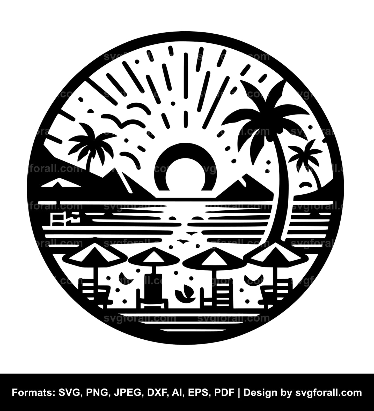 Beach Vector SVG