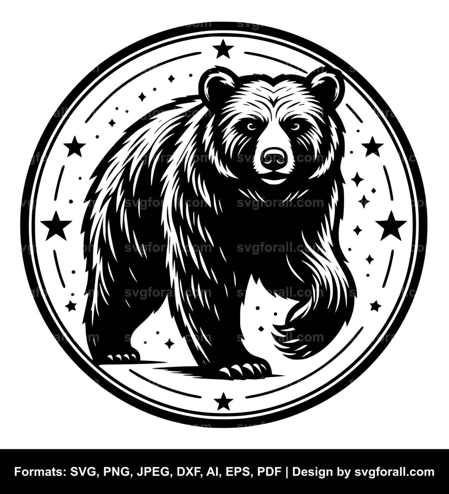 Bear Black SVG PNG