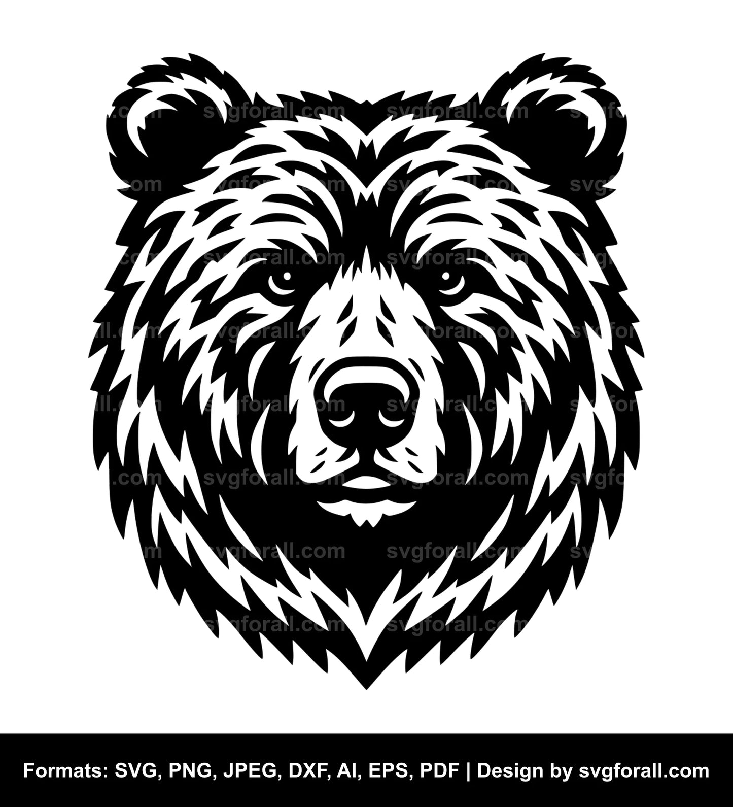 Bear Face SVG