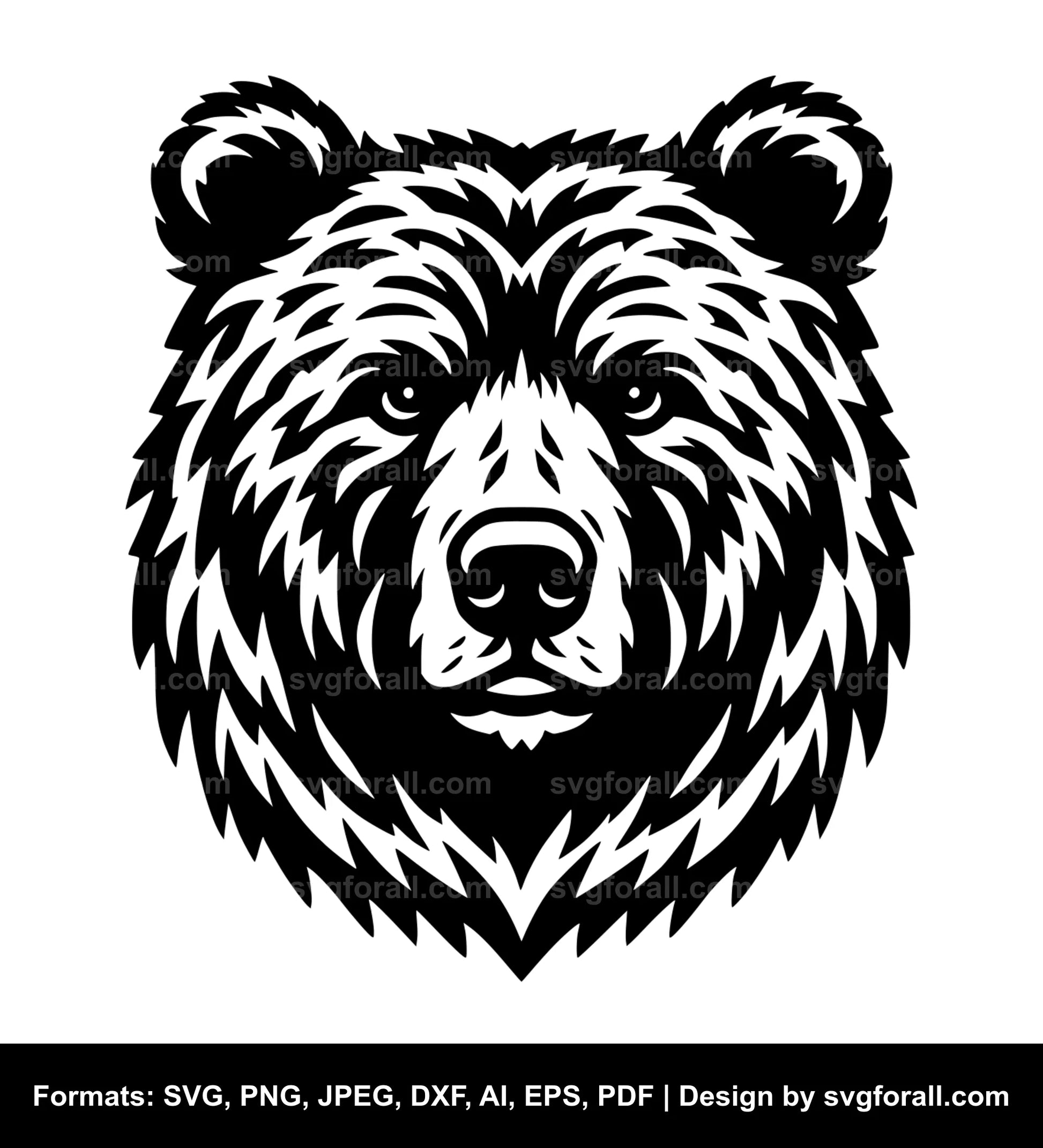 Bear Face SVG