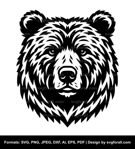 Bear Face SVG