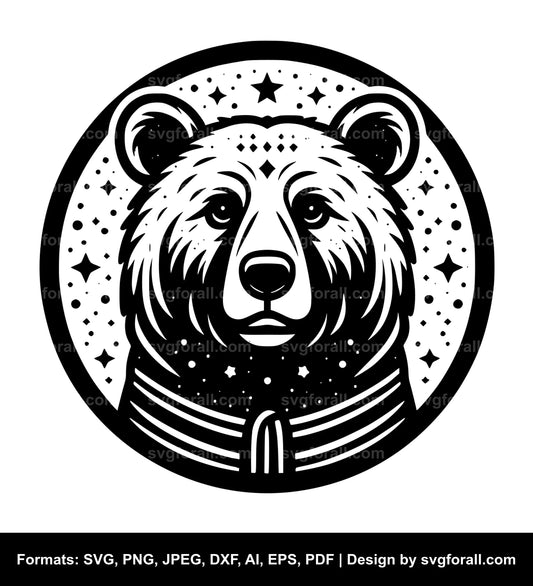 Bear Face SVG Design