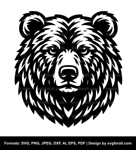 Bear Face SVG File