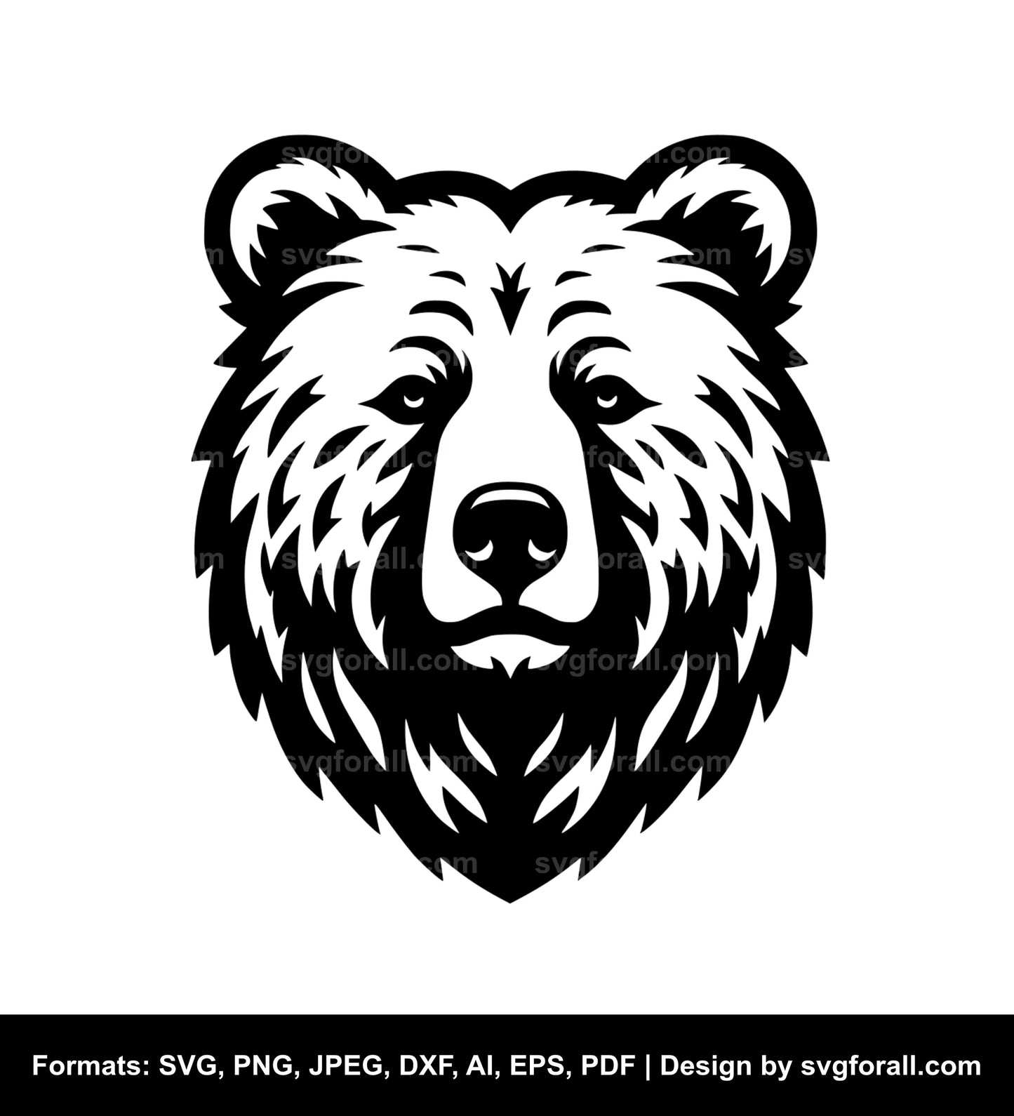 Bear Face SVG PNG