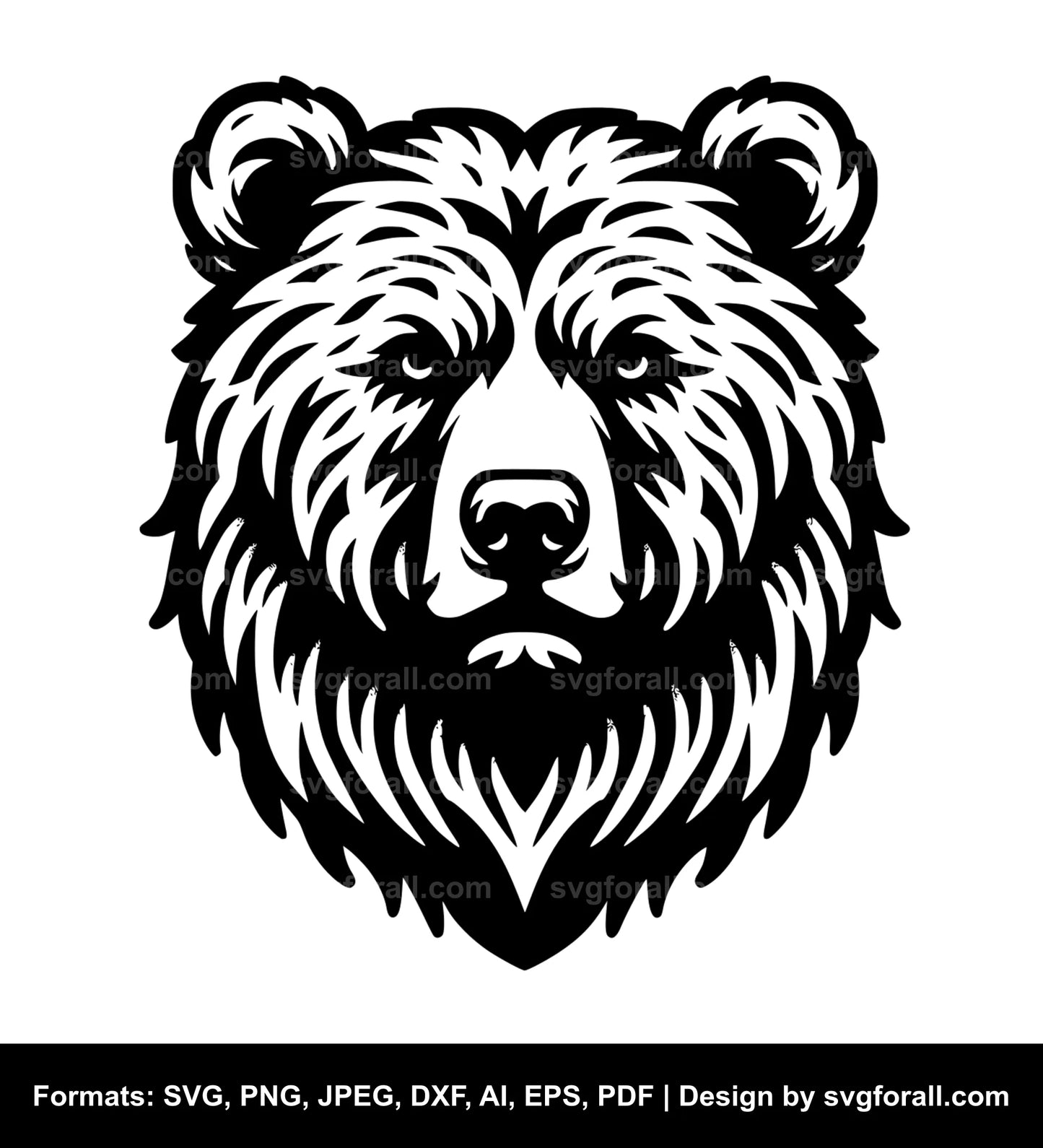 Bear Face SVG Vector