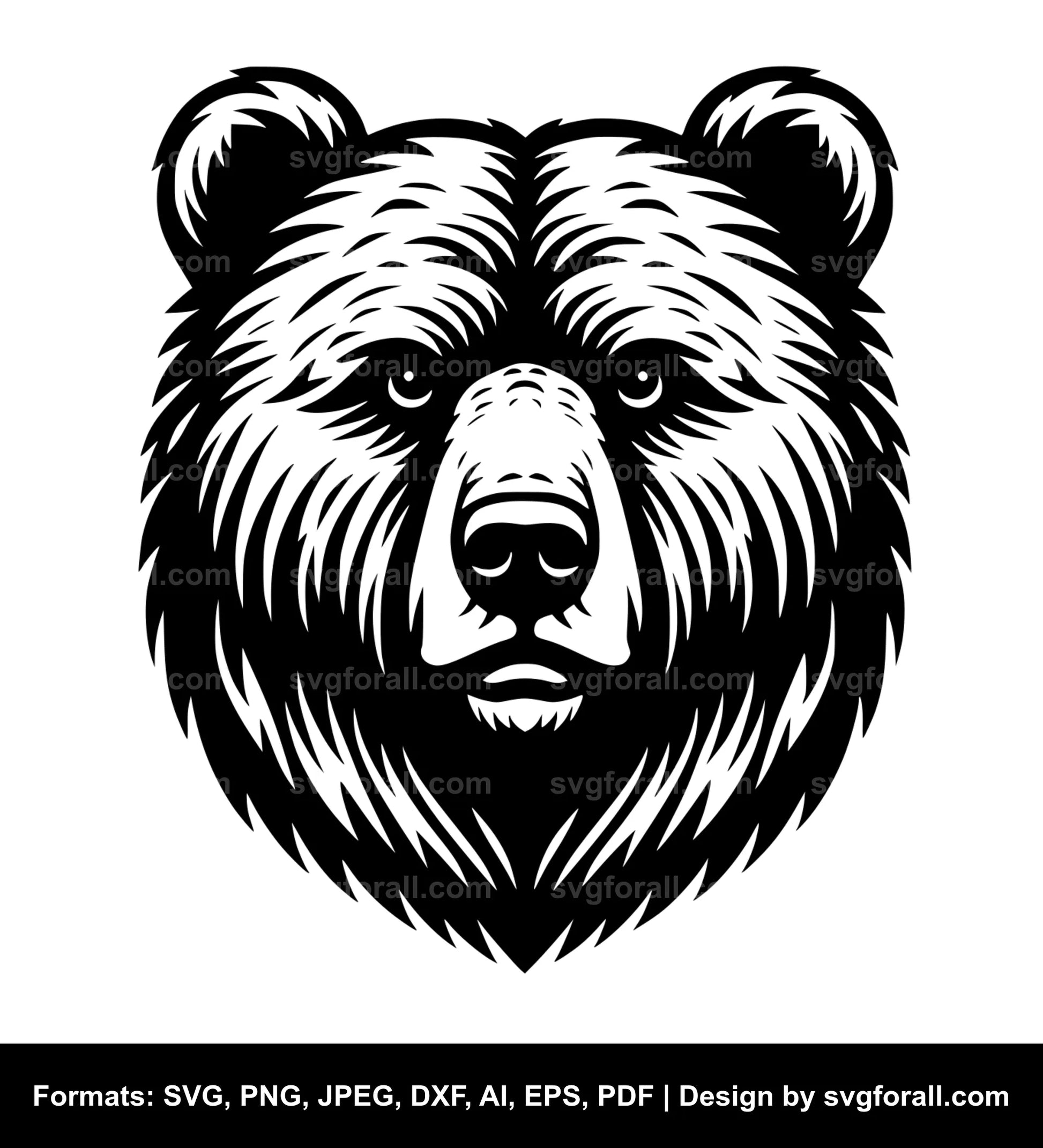 Bear Face Vector SVG