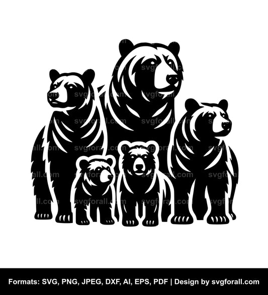 Bear Family SVG Design