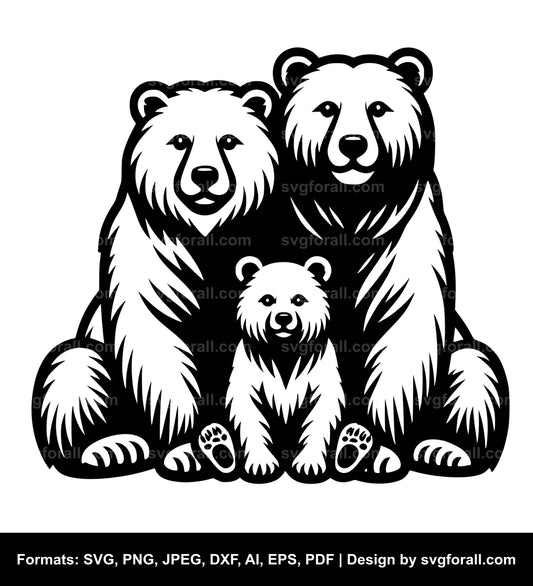 Bear Family SVG File