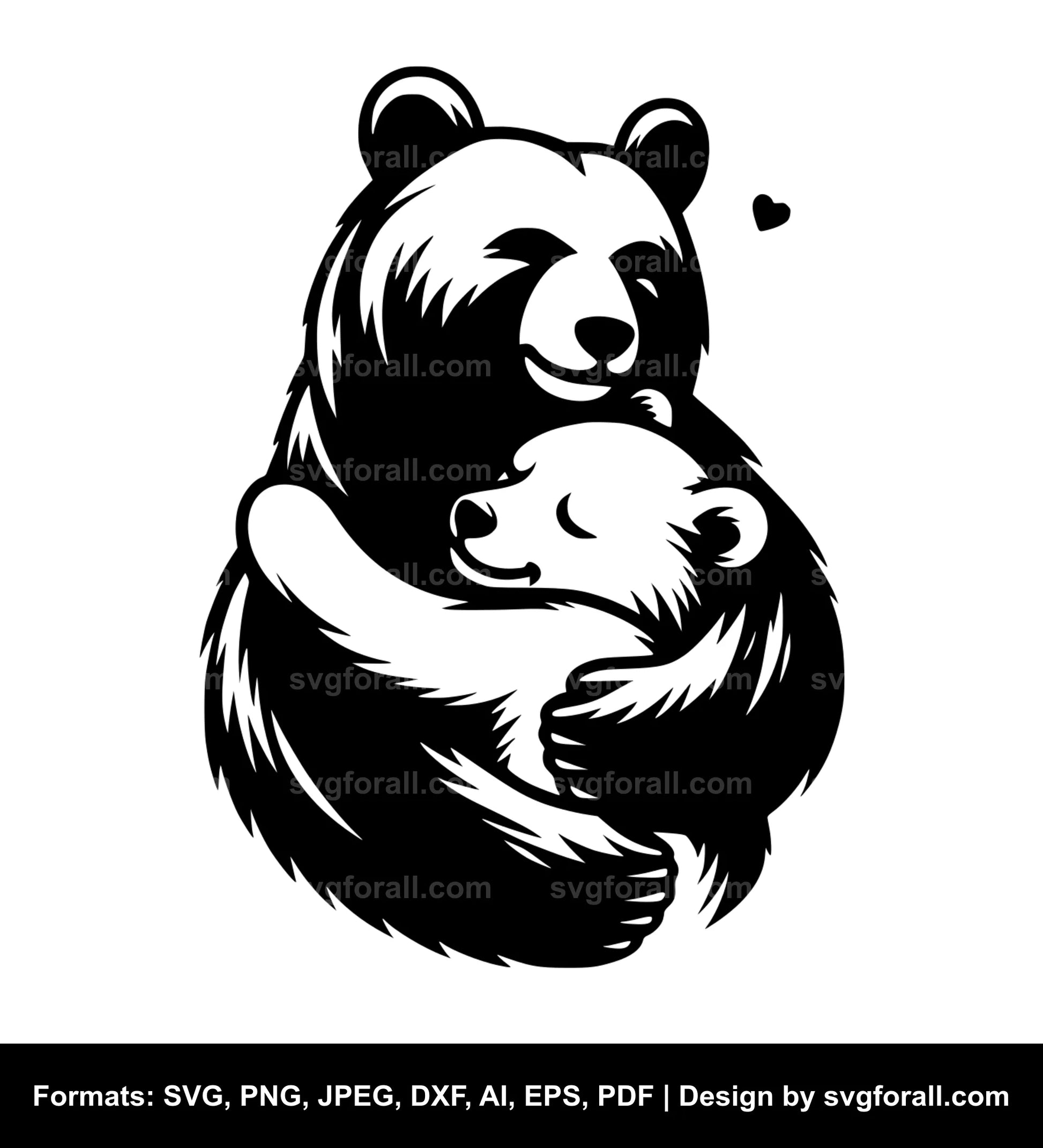 Bear Hug SVG PNG