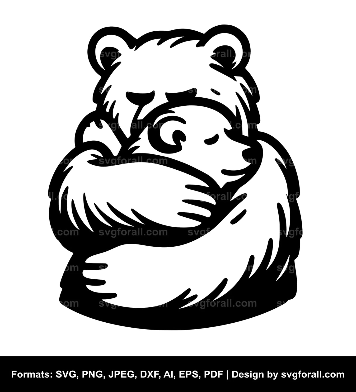 Bear Hug SVG Vector