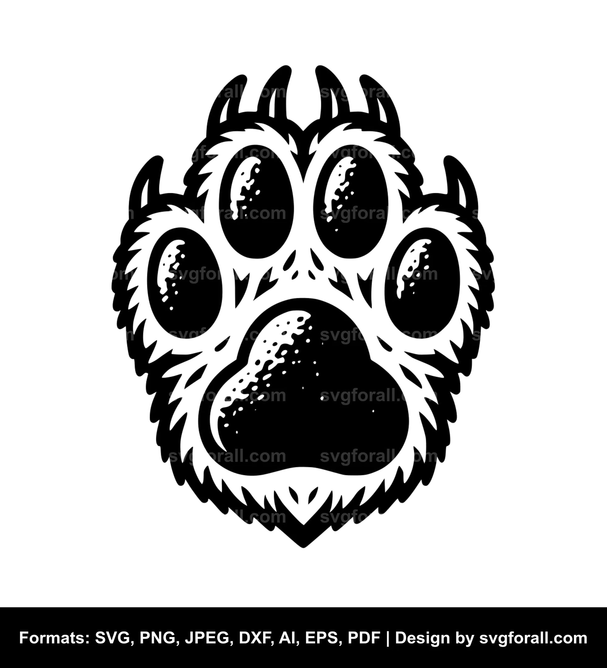 Bear Paw SVG