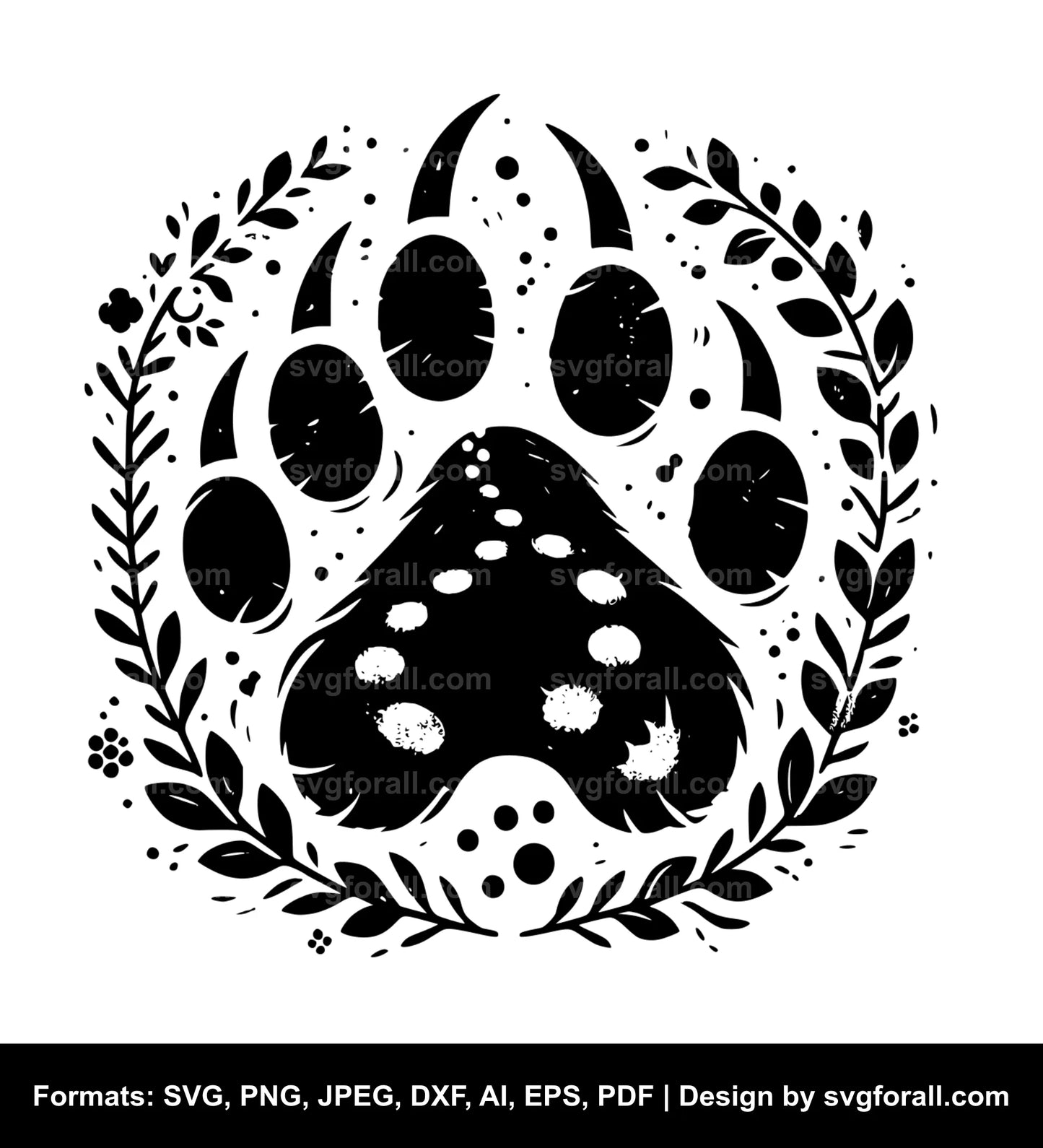 Bear Paw SVG Clipart