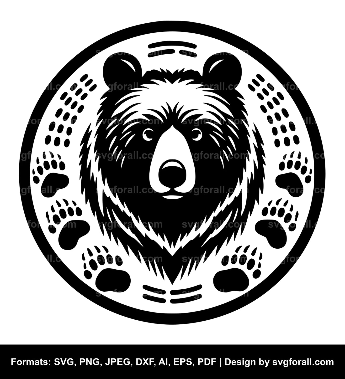 Bear Paw SVG Design