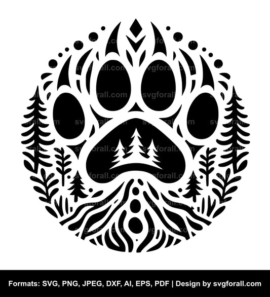 Bear Paw SVG PNG