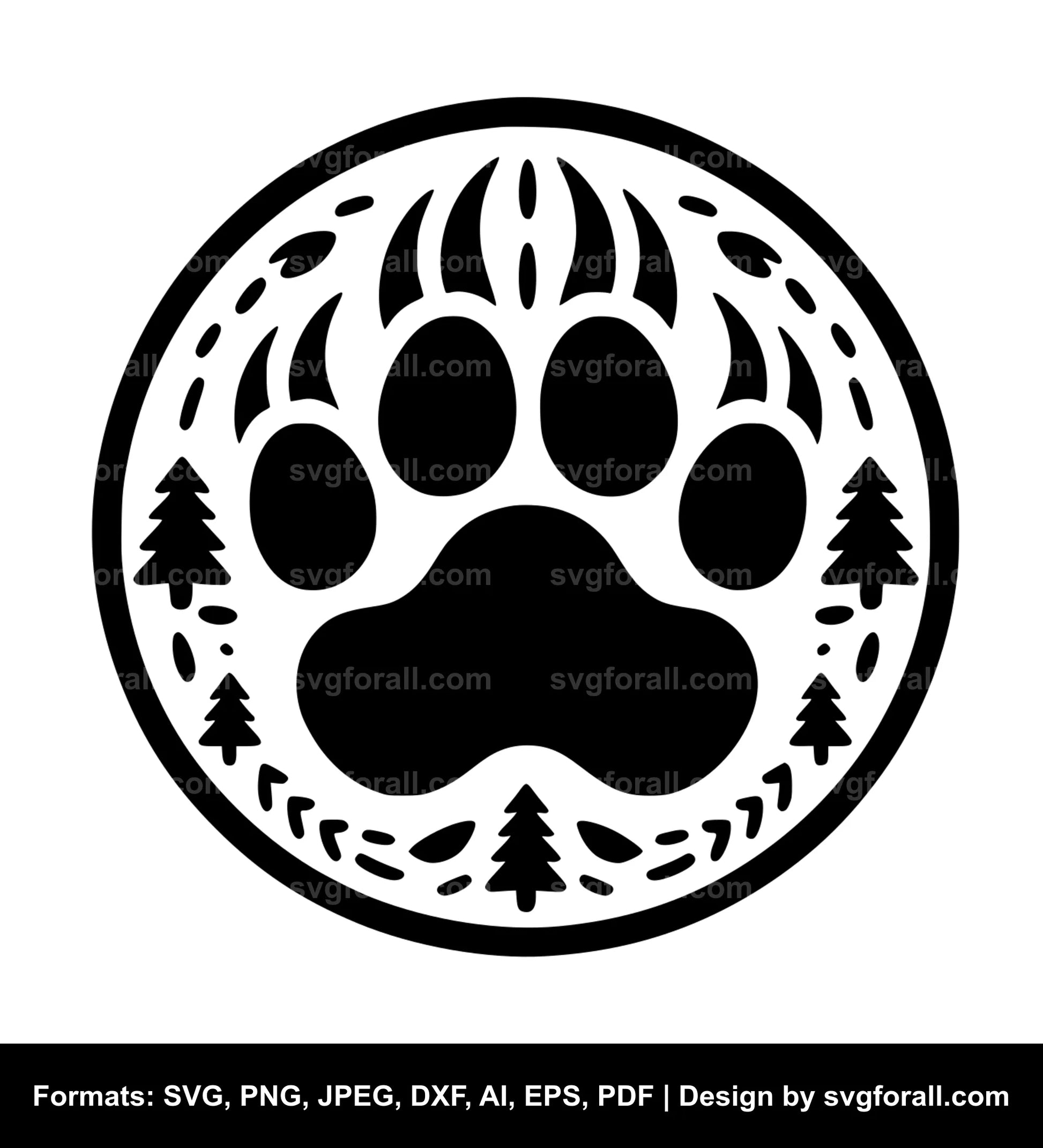 Bear Paw Vector SVG