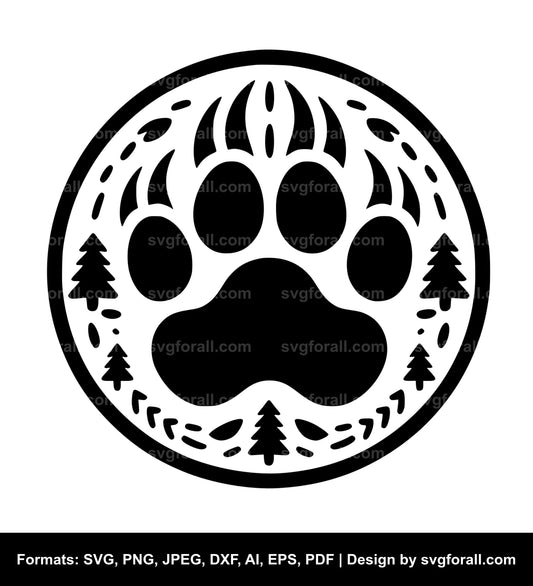 Bear Paw Vector SVG