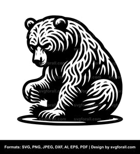 Bear Sitting SVG