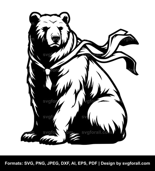 Bear Sitting SVG