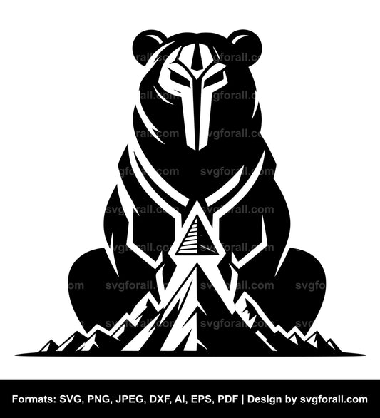 Bear Sitting SVG PNG