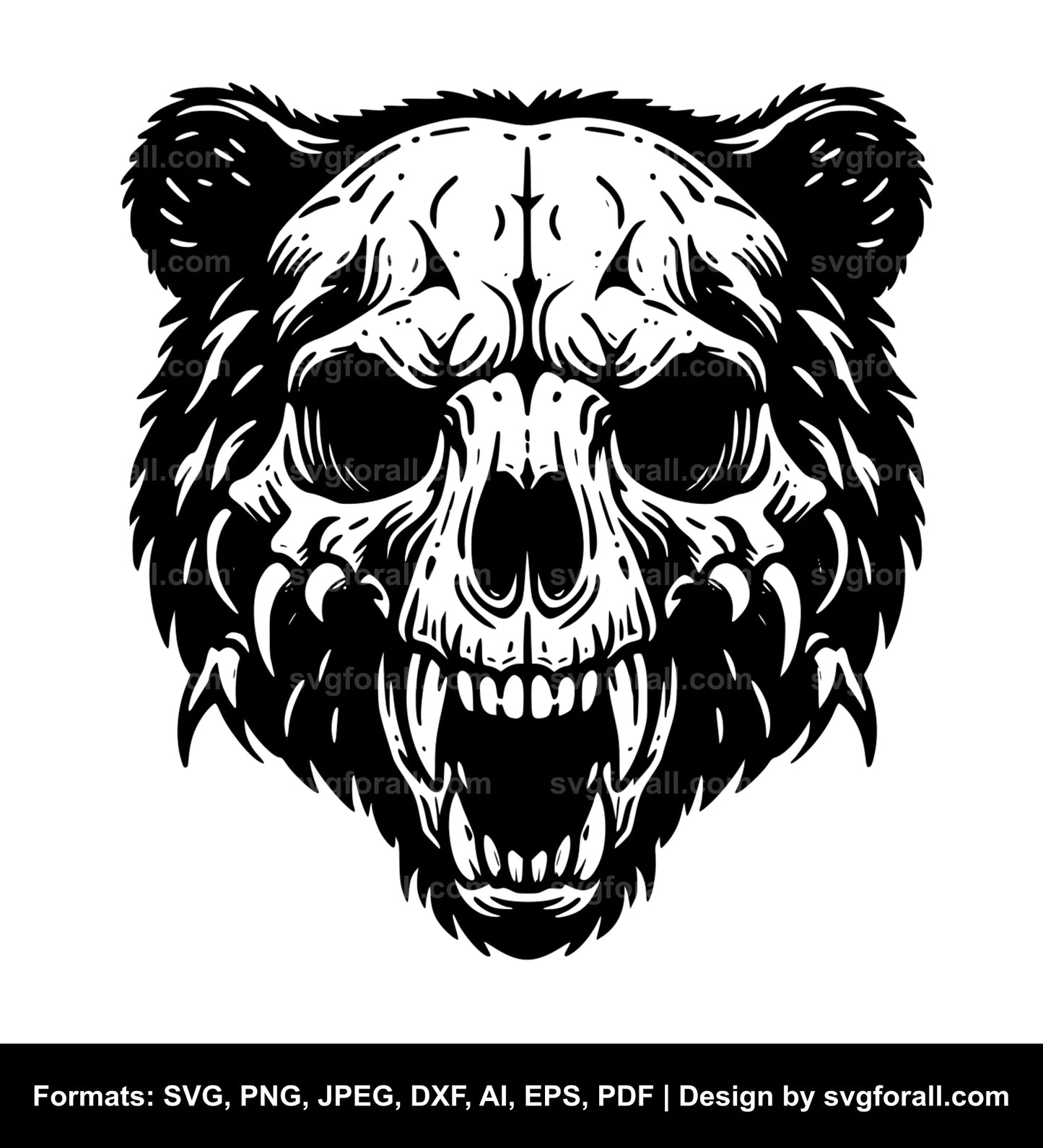 Bear Skull SVG