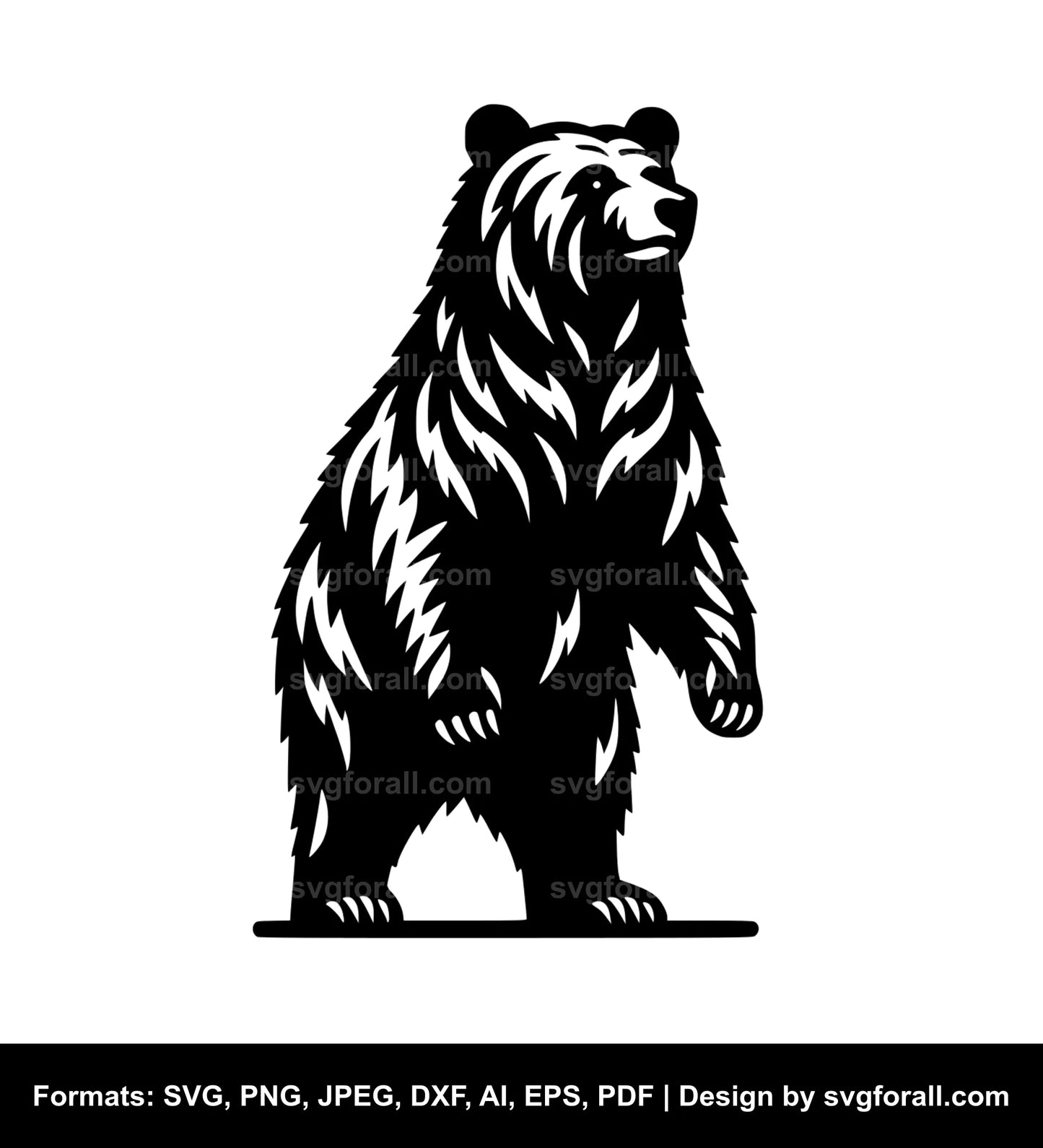 Bear Standing SVG File