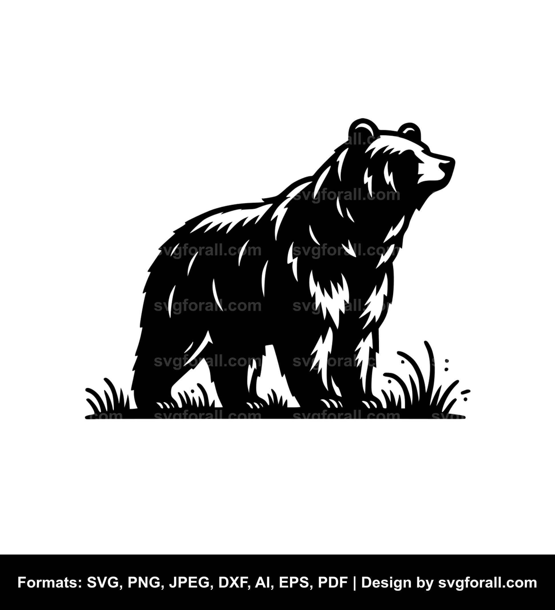 Bear Standing Up SVG File