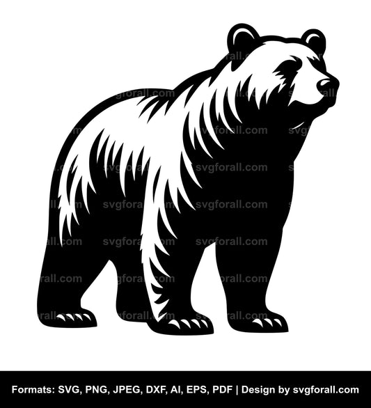 Bear Standing Up Vector SVG