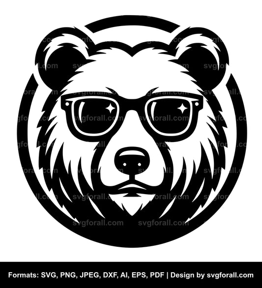 Bear With Sunglasses SVG