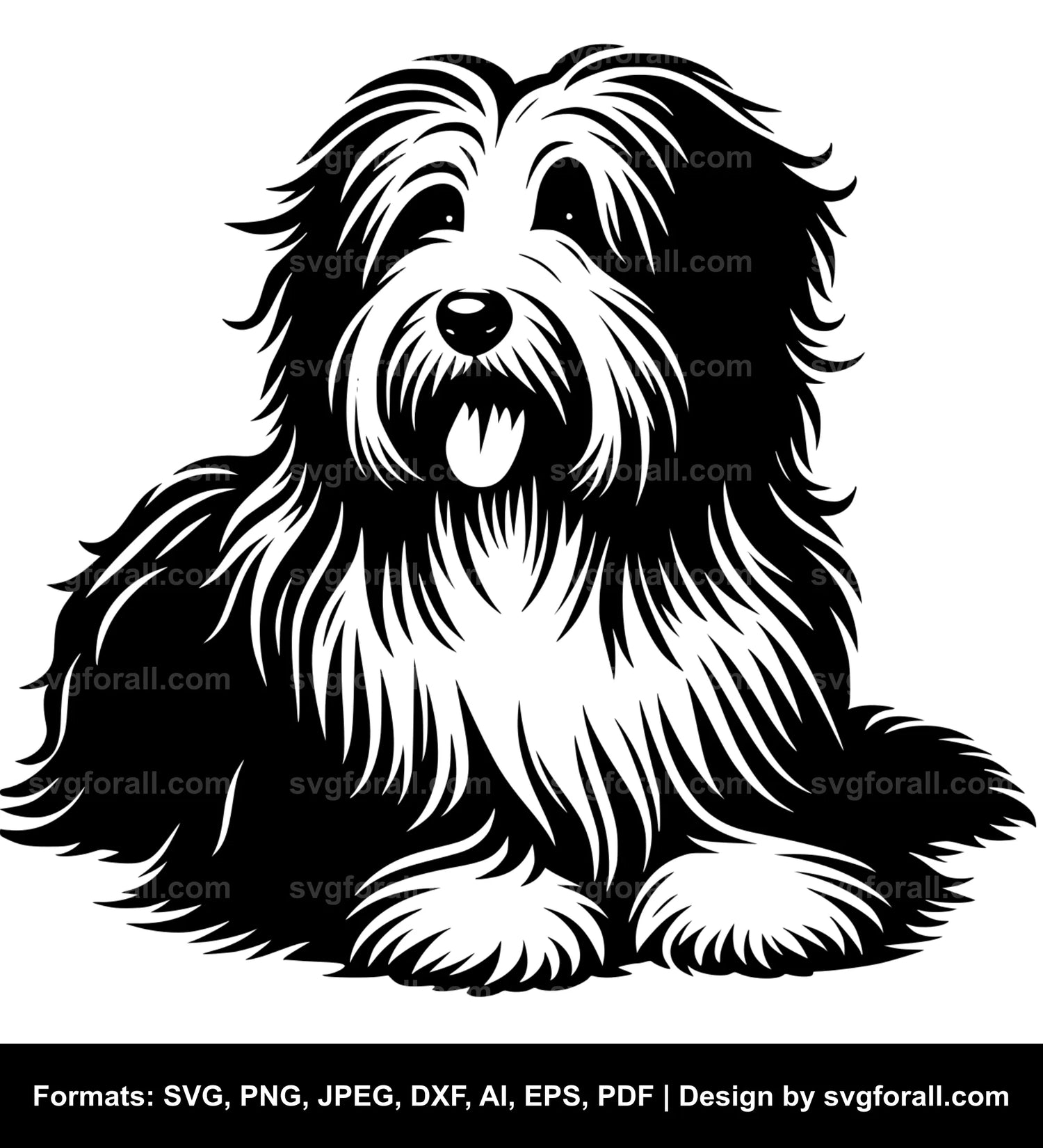 Bearded Collie Dog Cricut SVG