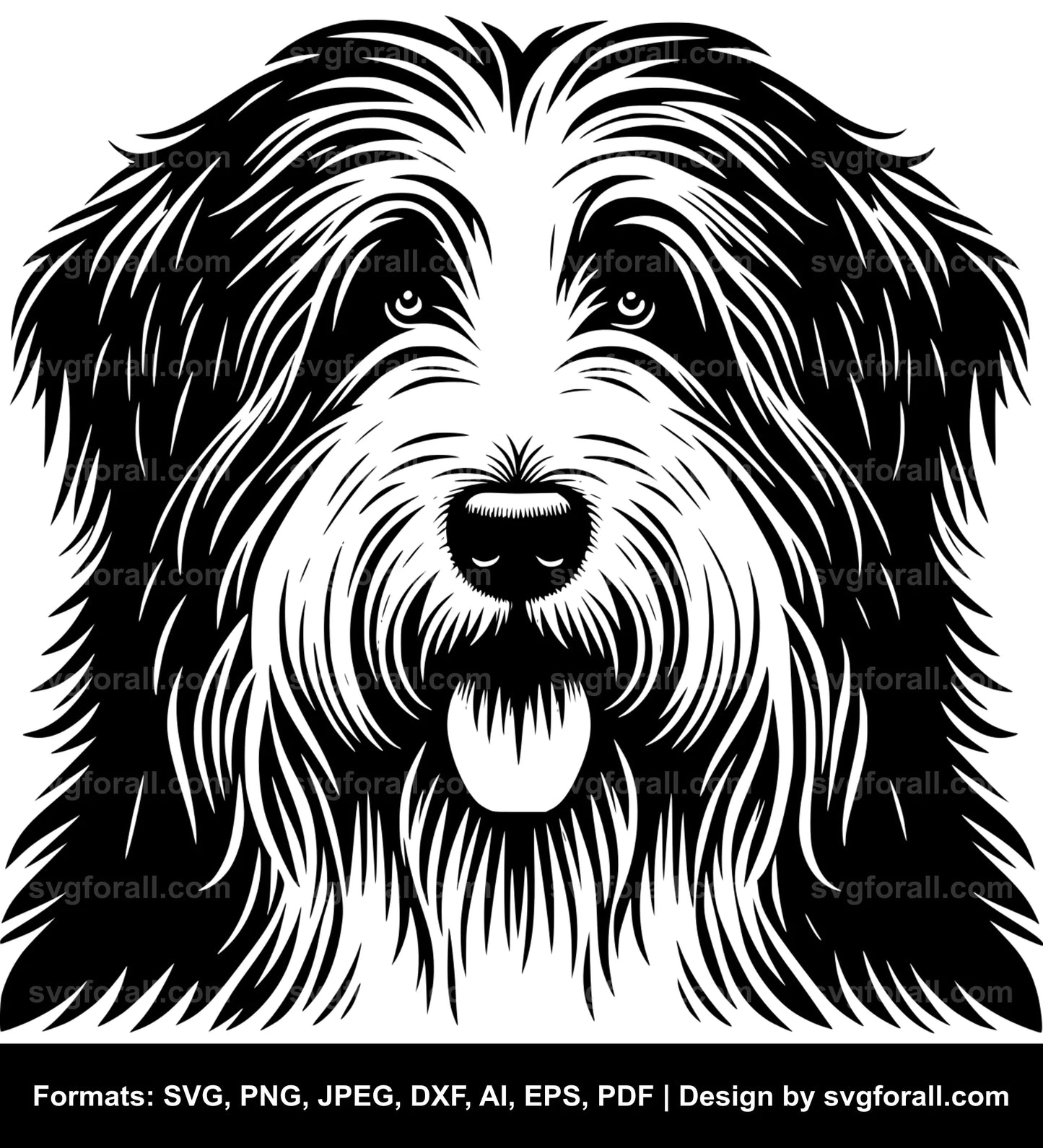 Bearded Collie Dog SVG