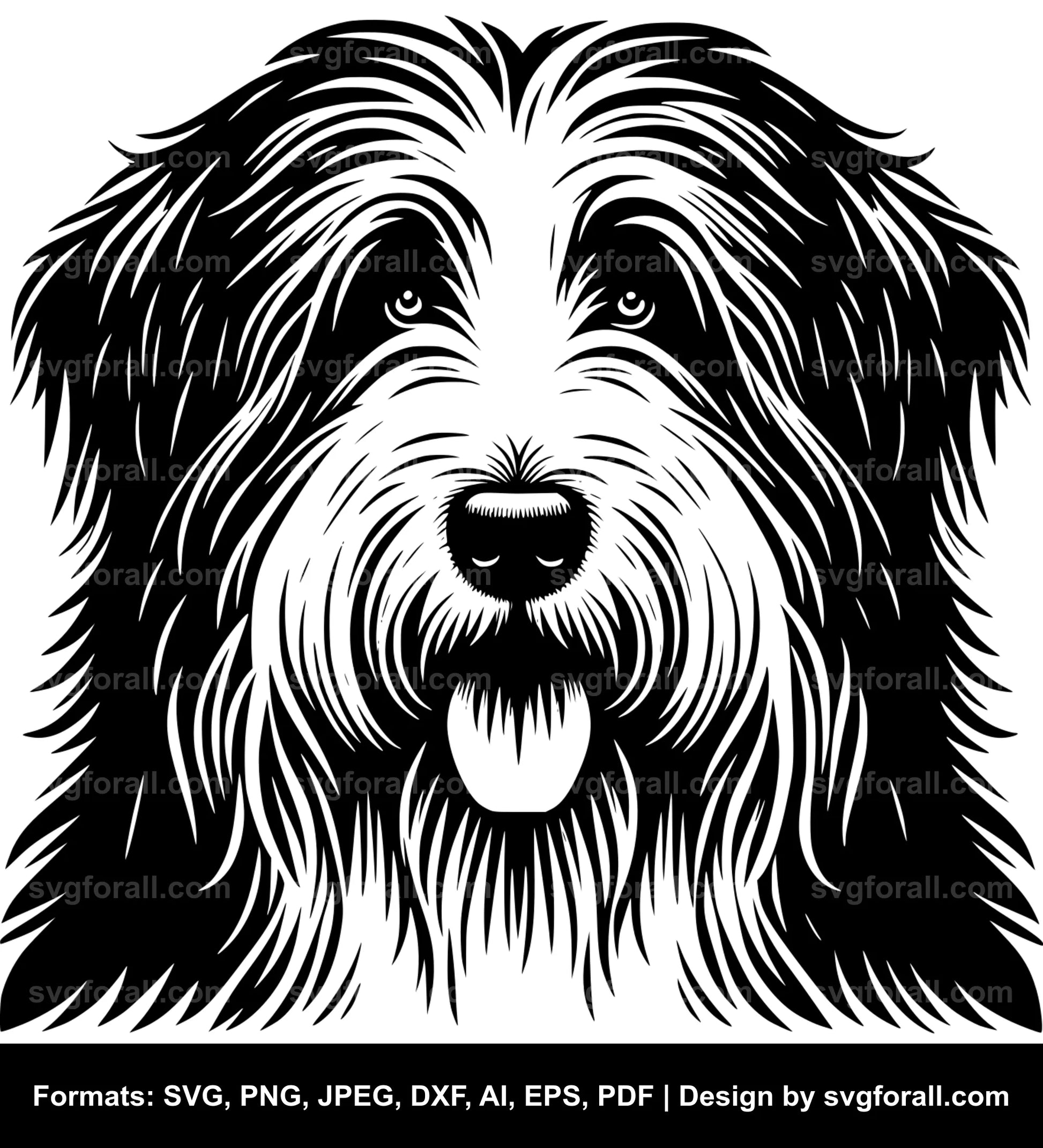 Bearded Collie Dog SVG