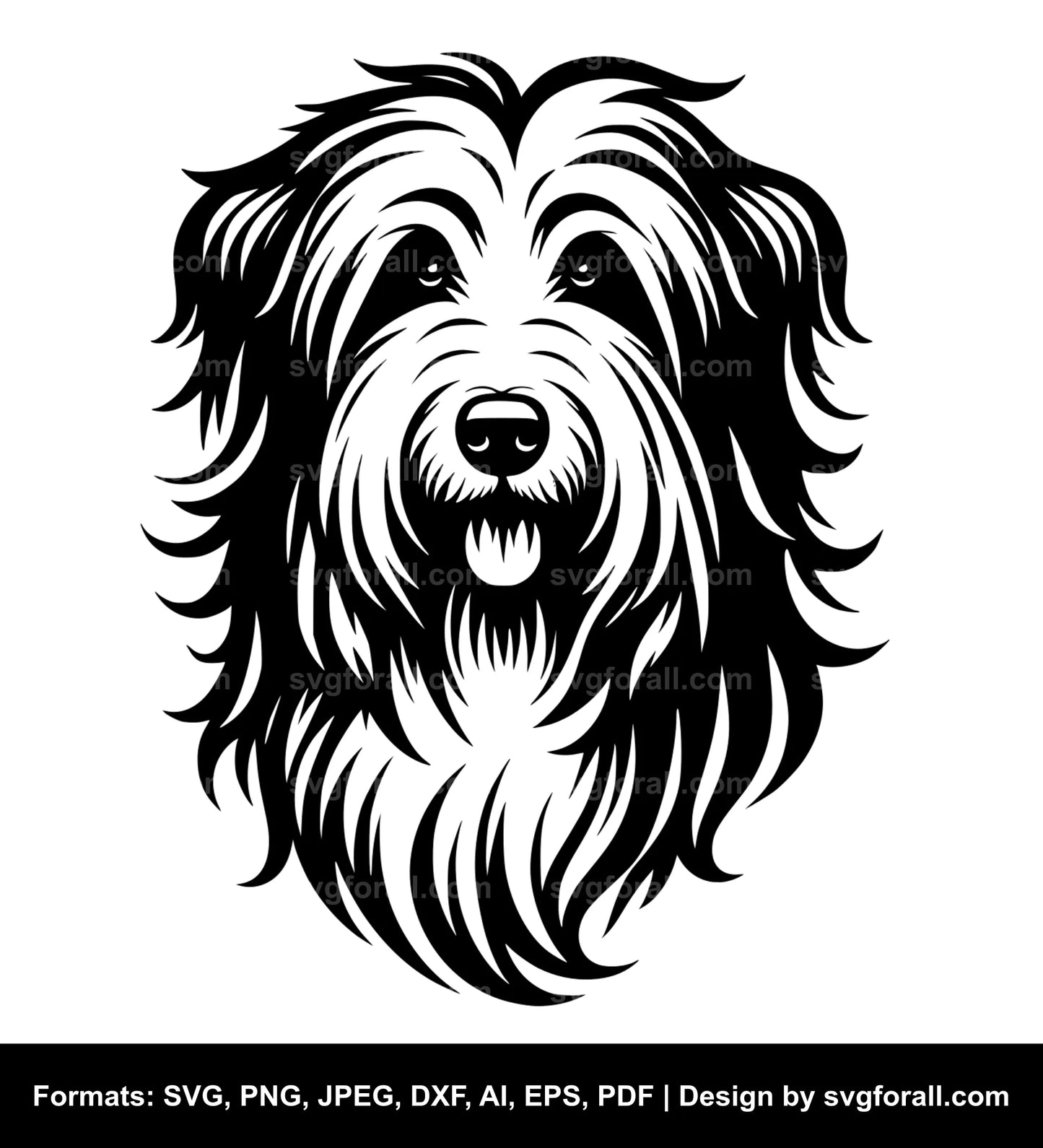 Bearded Collie Dog SVG File