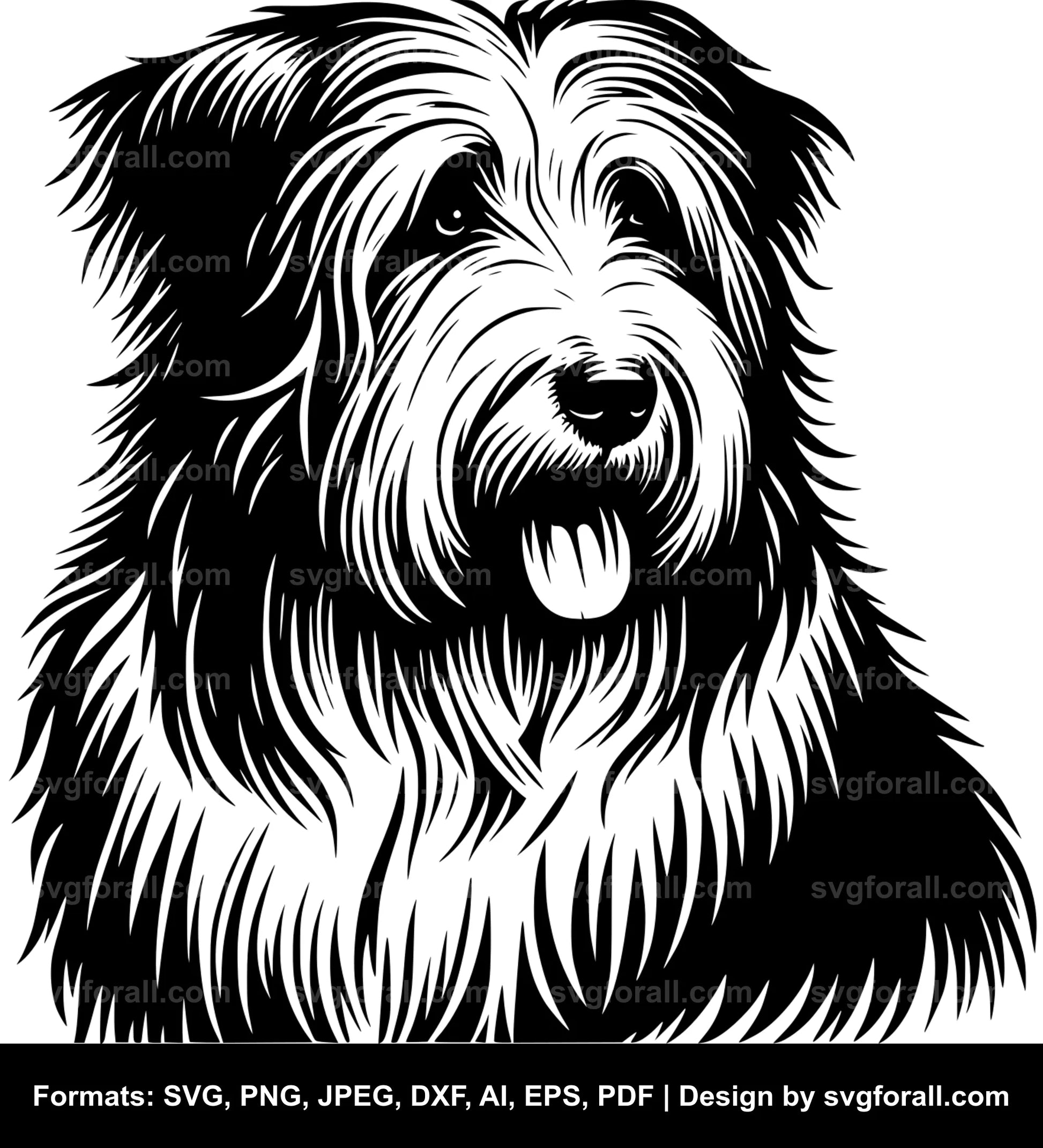 Bearded Collie Dog Vector SVG