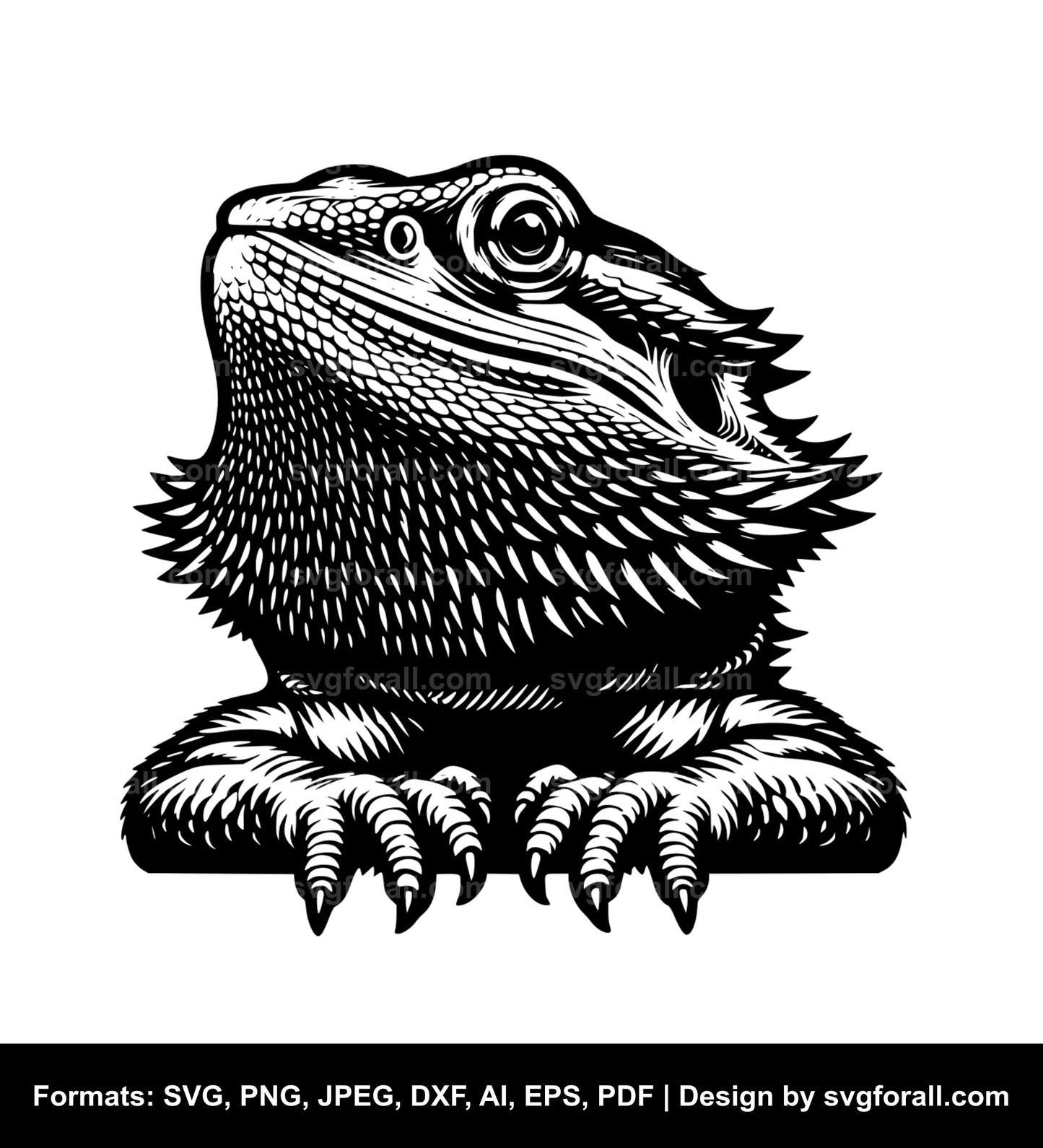 Bearded Dragon Black SVG