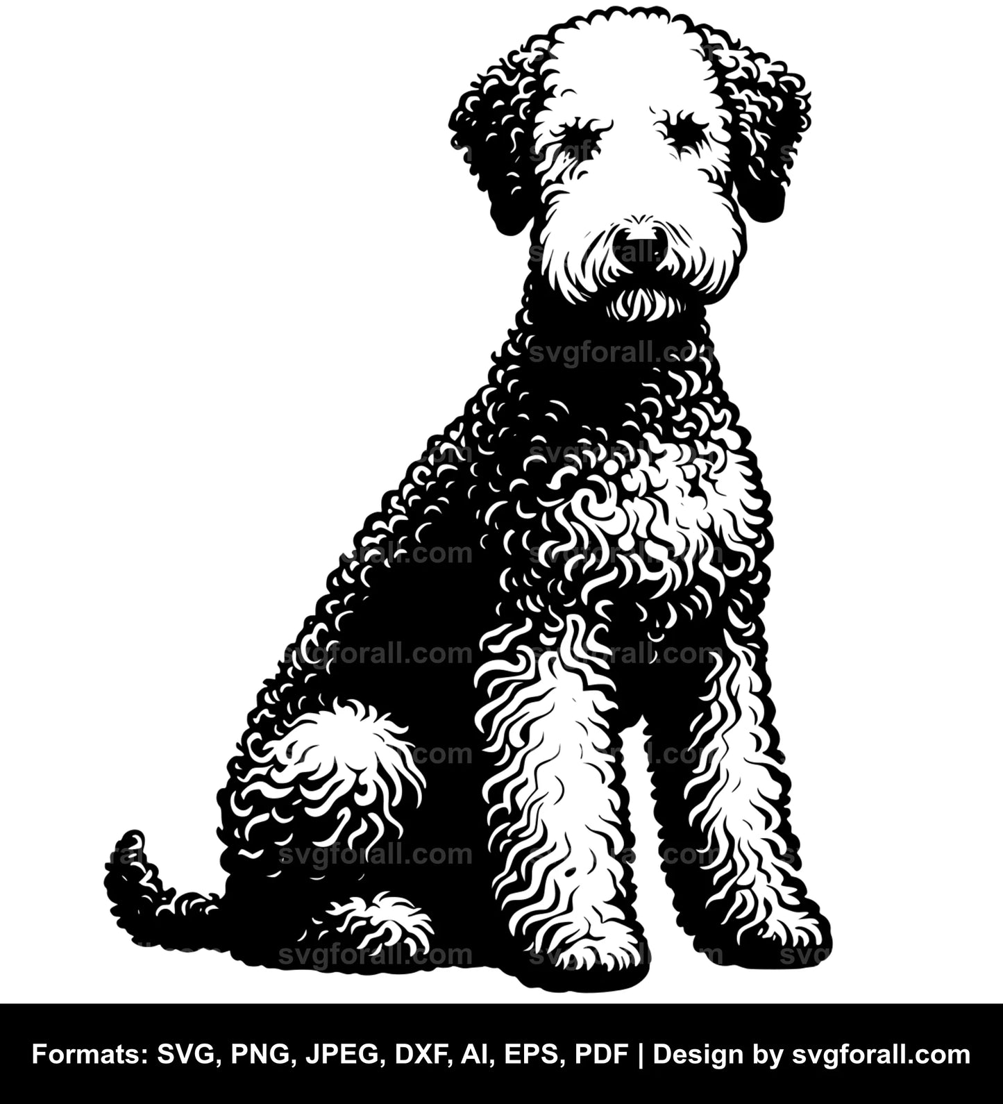 Bedlington Terrier Dog Vector SVG