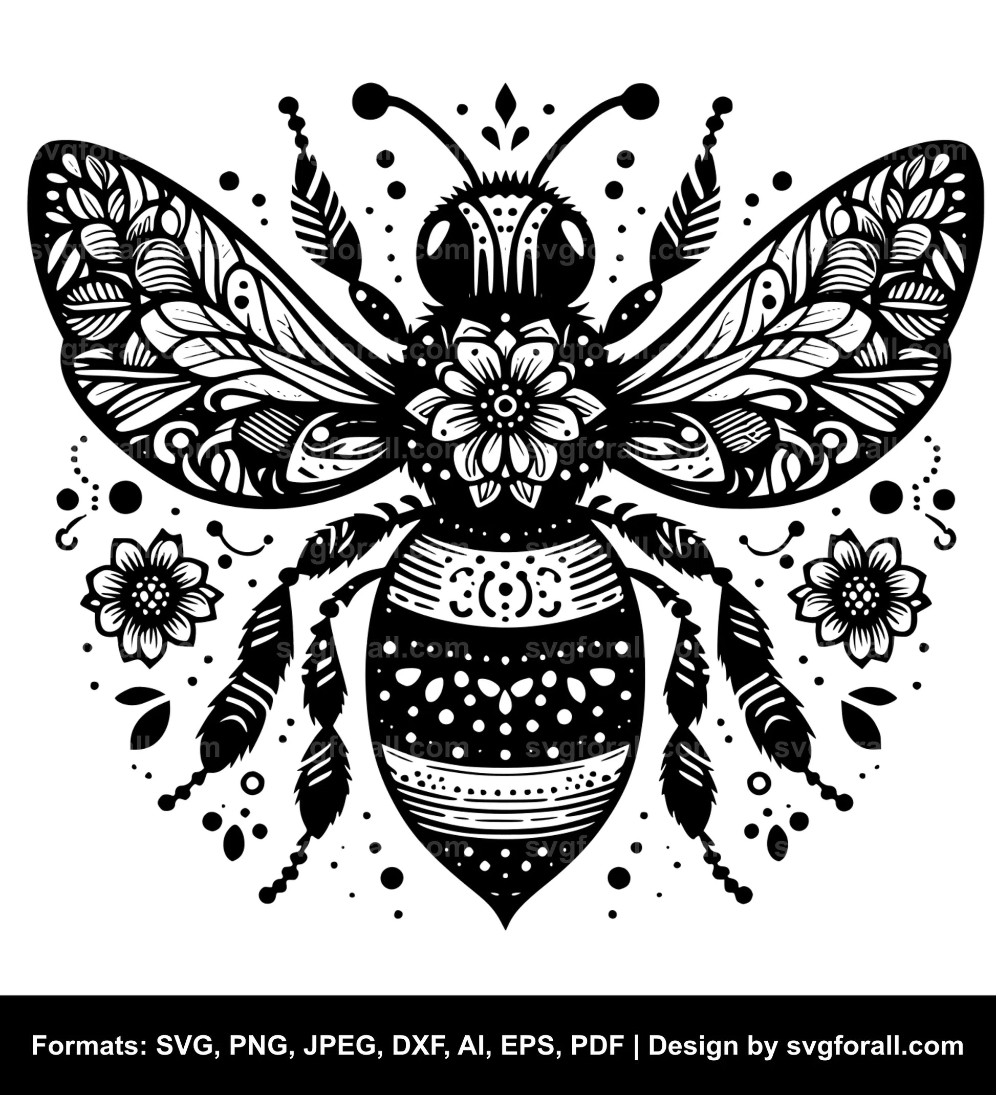 Bee Black SVG