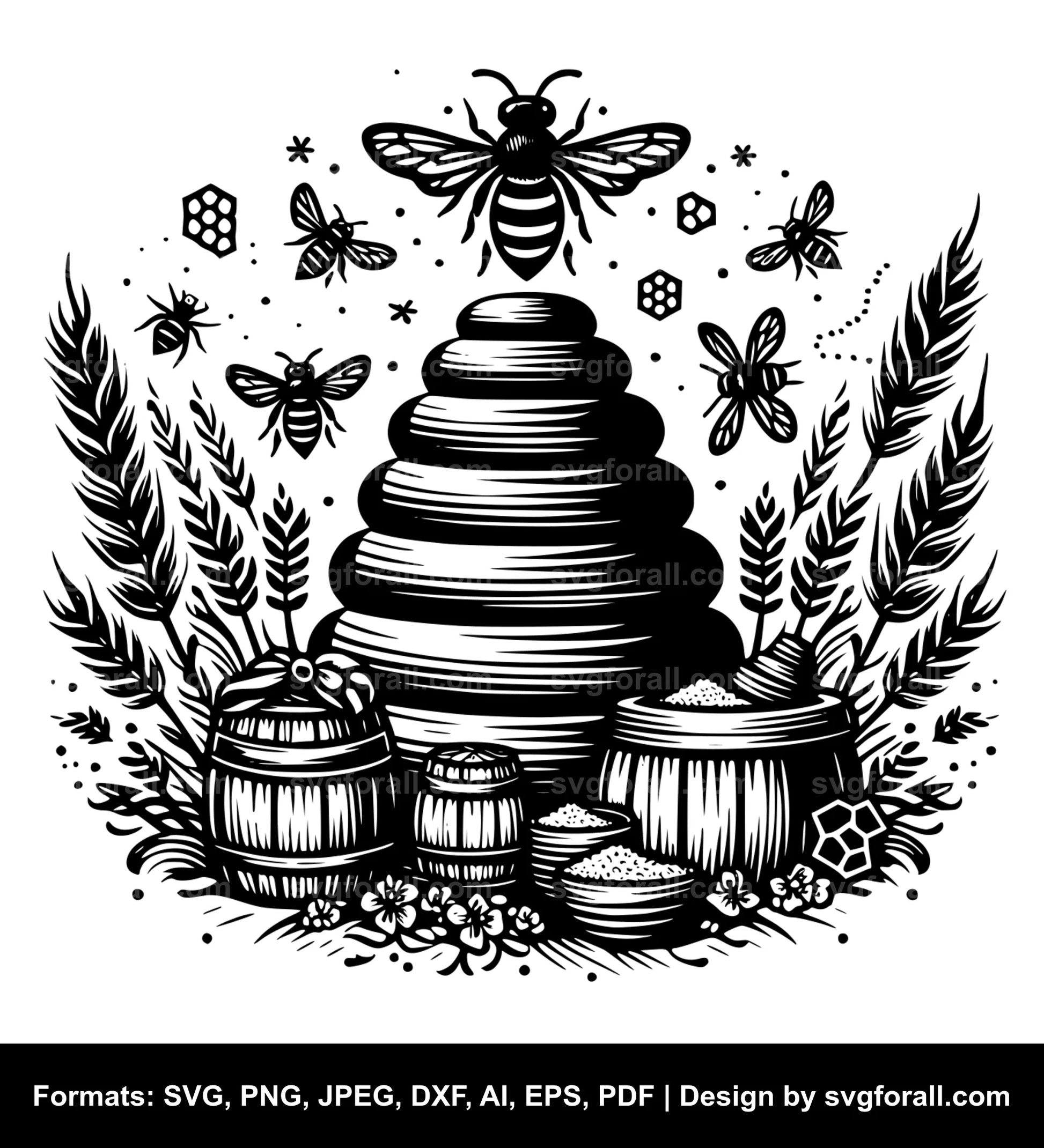 Bee Hive SVG File