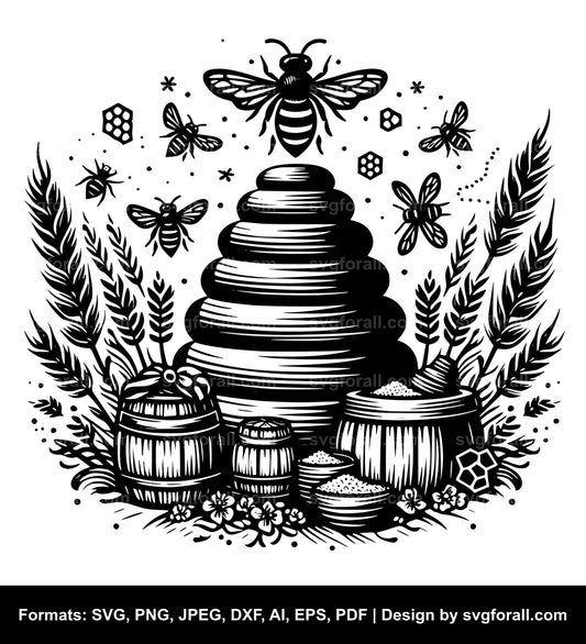 Bee Hive SVG File