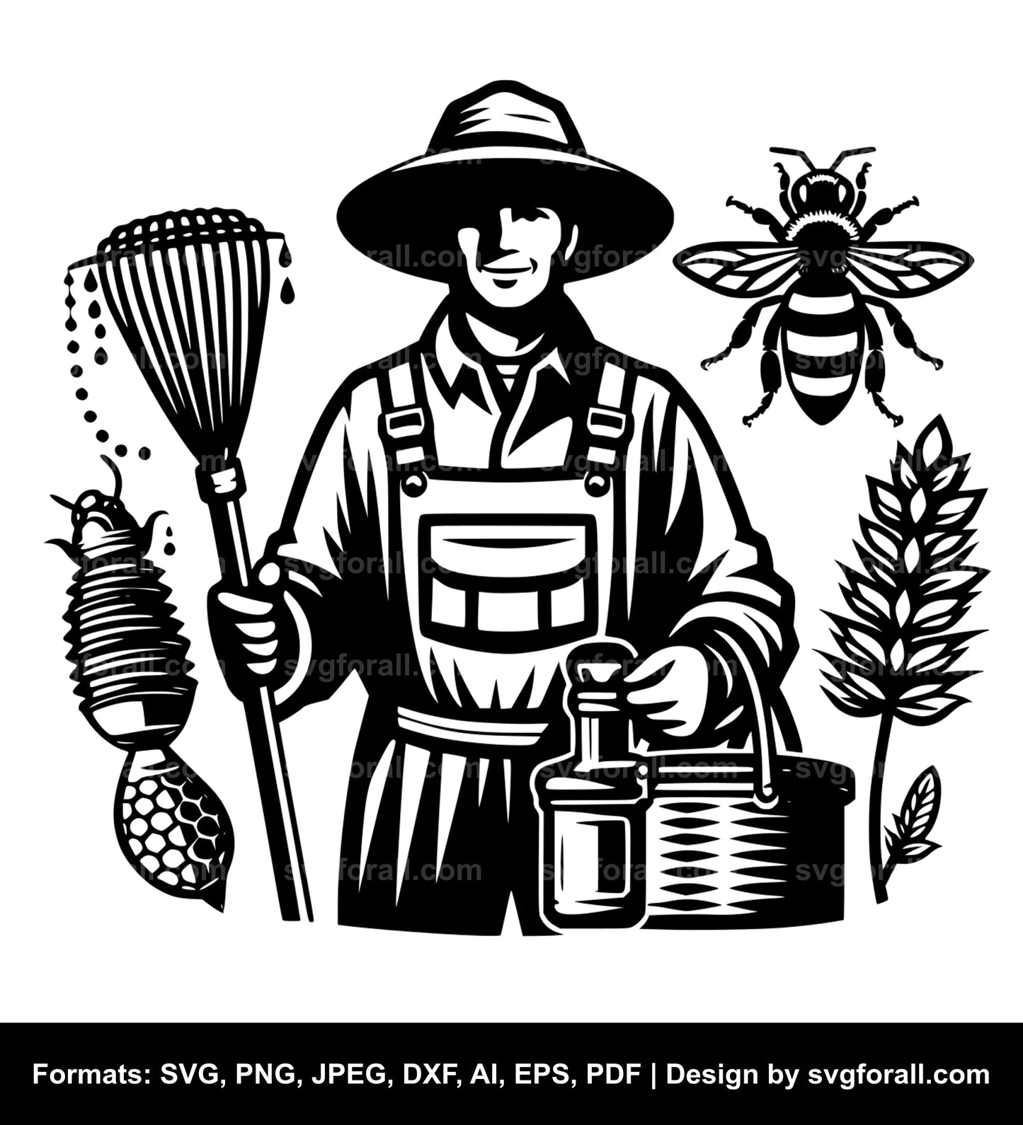 Bee Keeper Clipart SVG