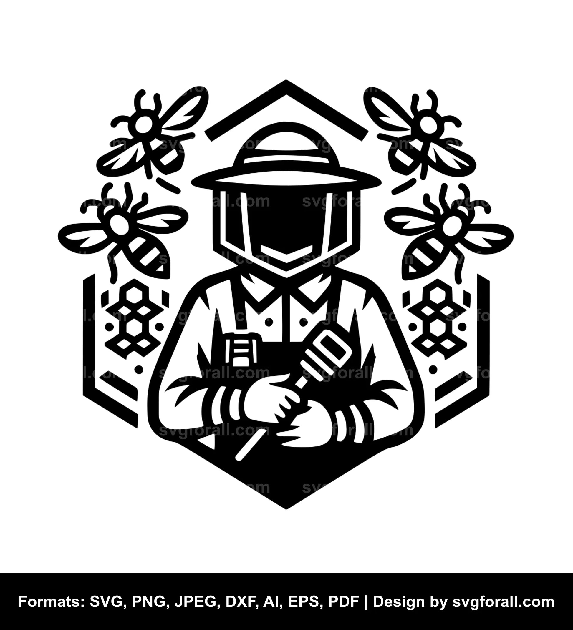 Bee Keeper SVG PNG