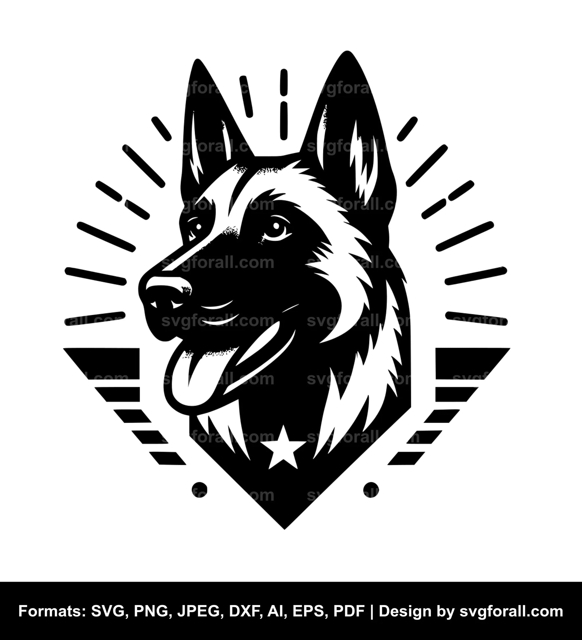 Belgian Malinois Dog SVG PNG