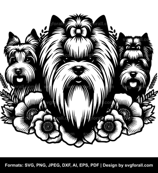 Biewer Terrier Dog SVG PNG