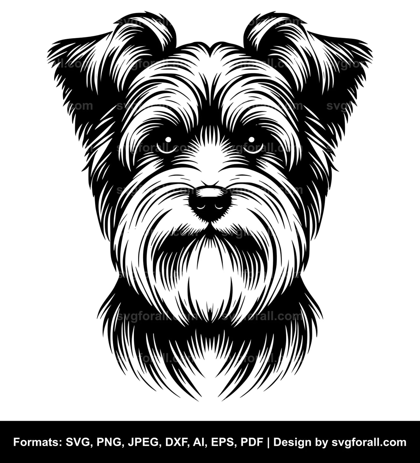 Biewer Terrier Dog SVG Vector