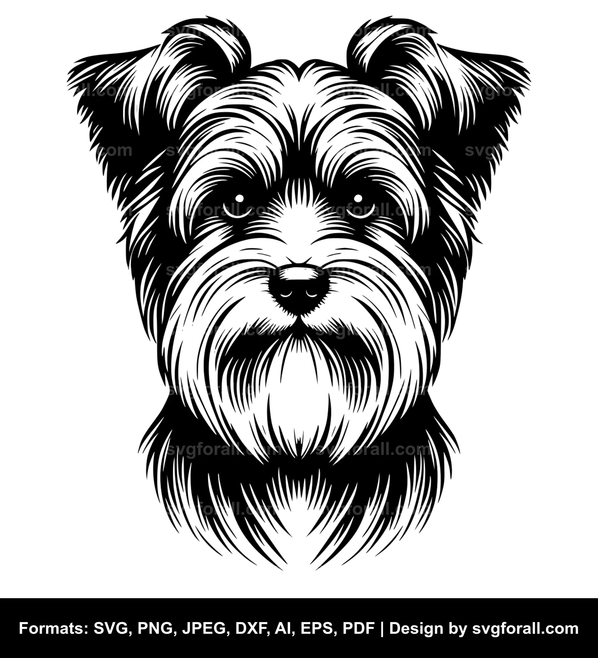 Biewer Terrier Dog SVG Vector