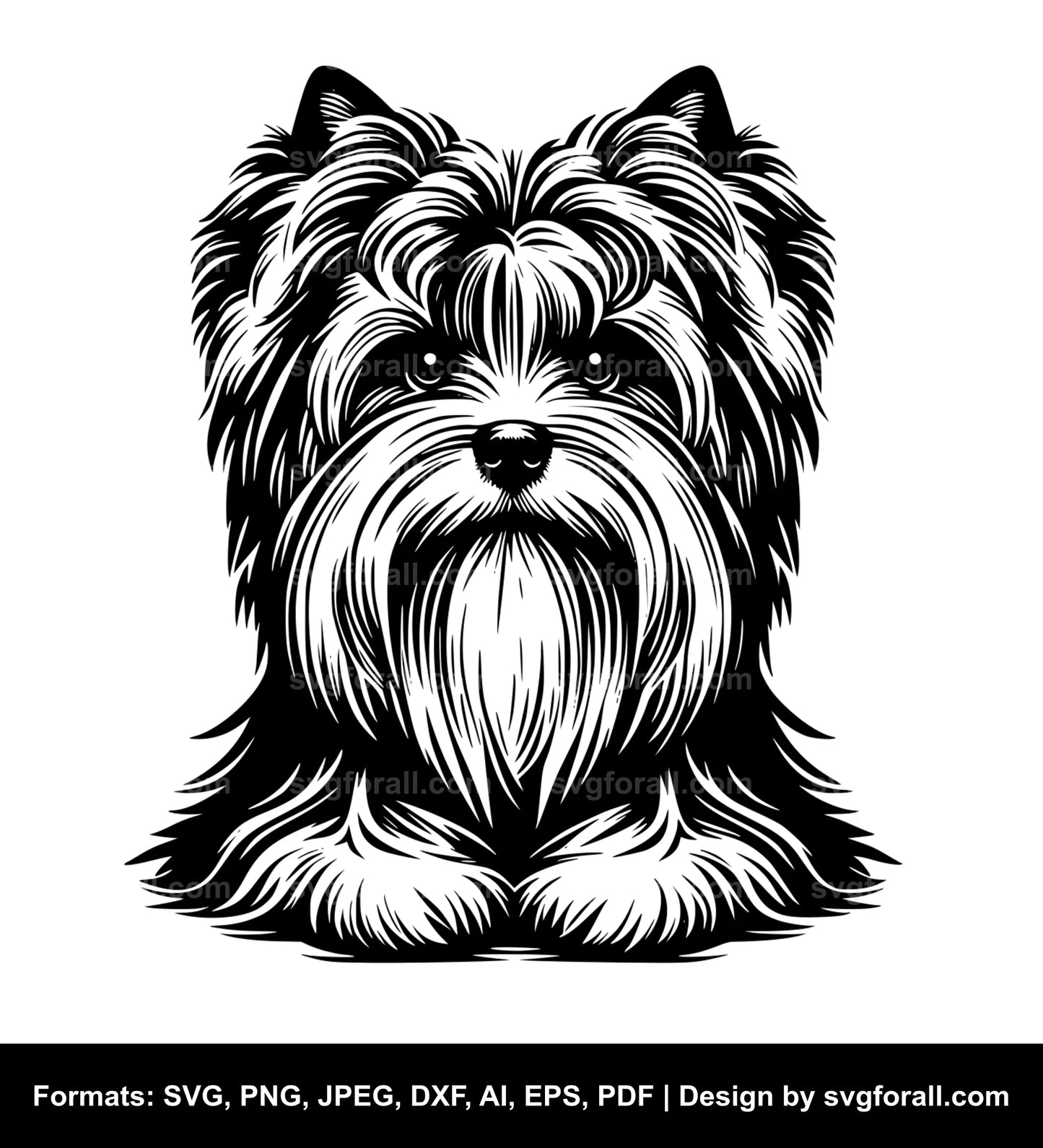 Biewer Terrier Dog Vector SVG