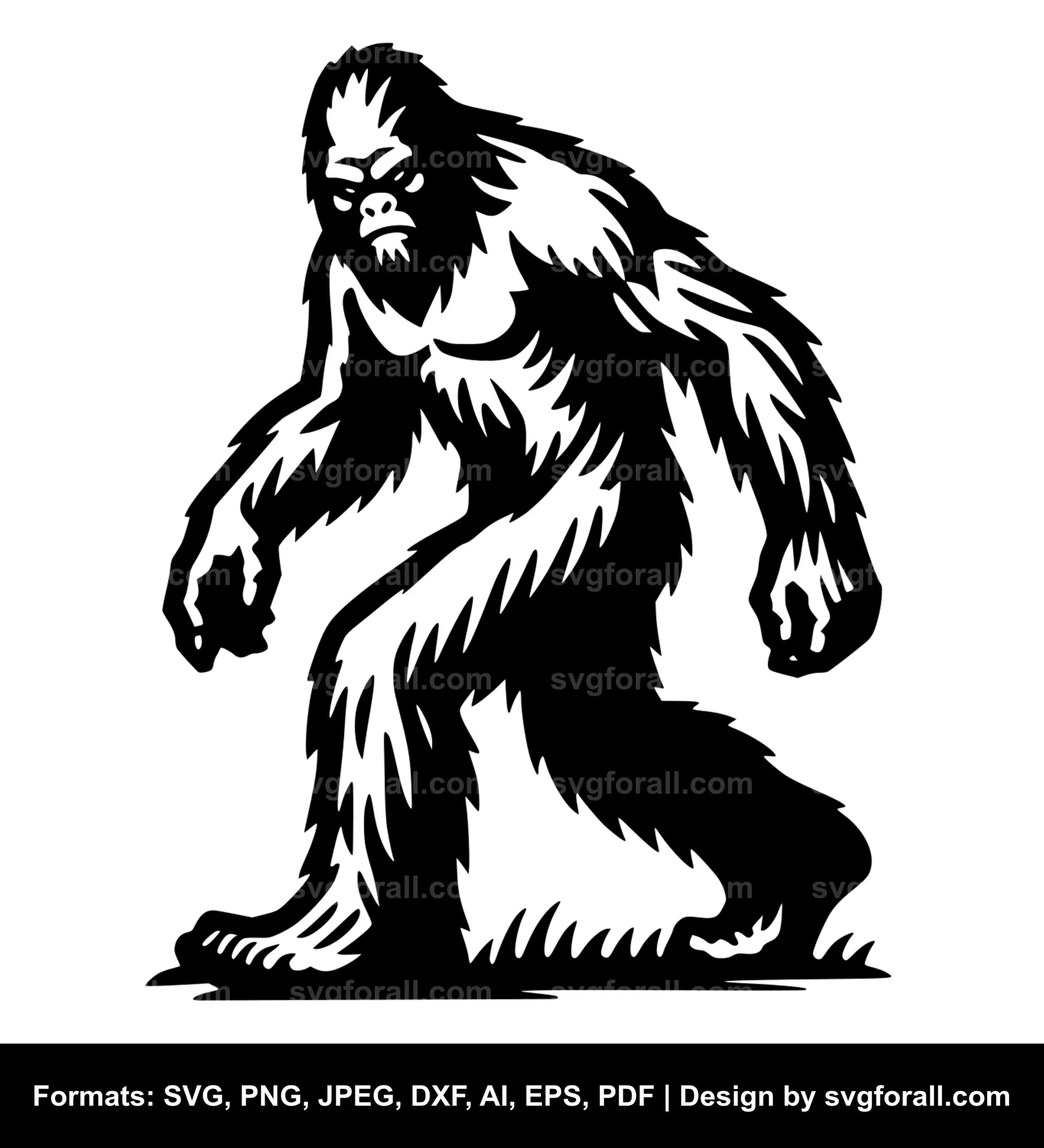 Bigfoot Black SVG