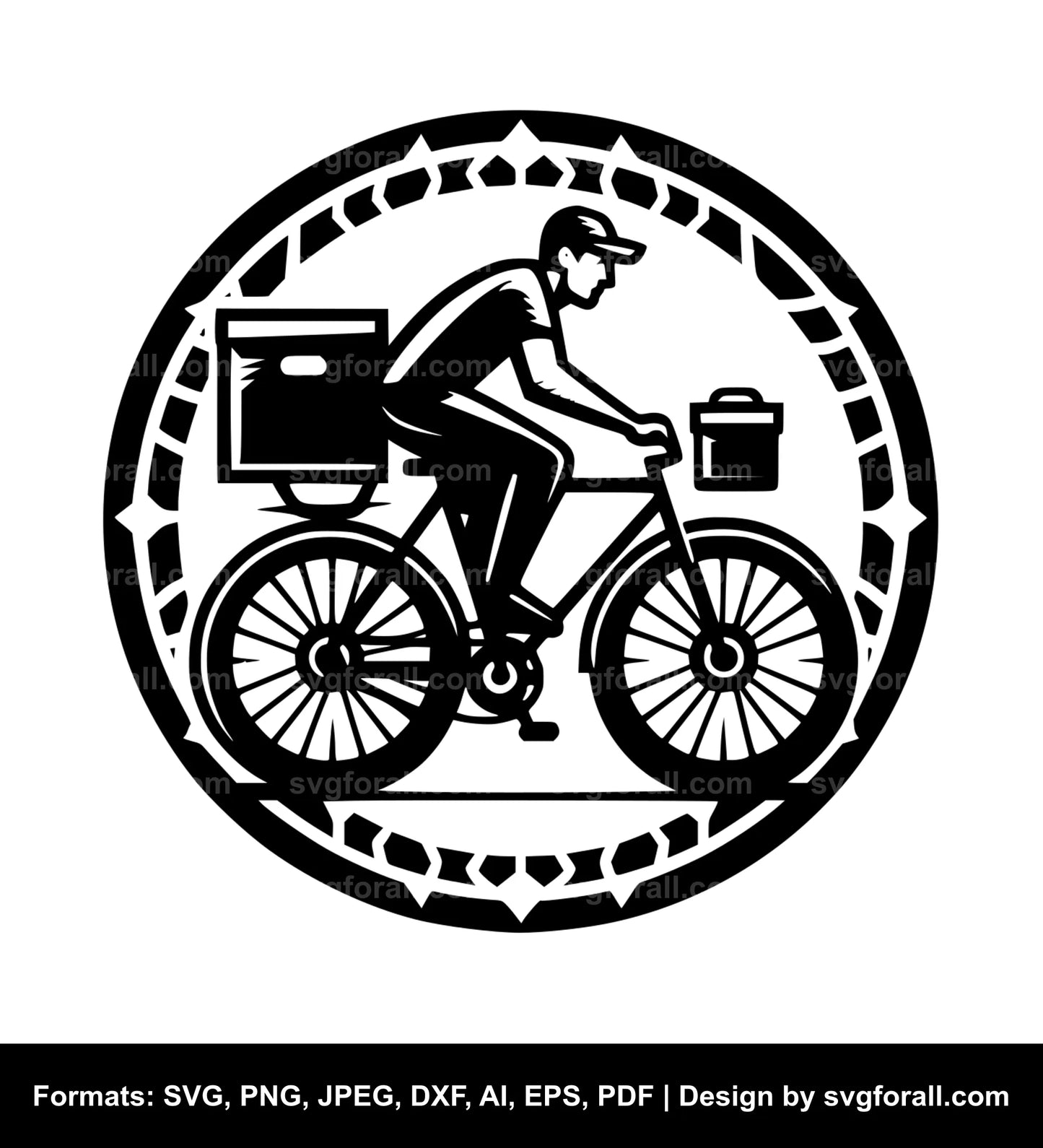 Bike Delivery Clipart SVG