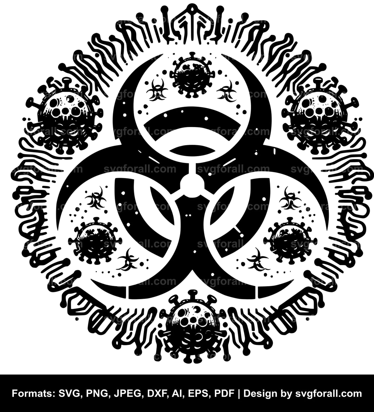 Biohazard Black SVG