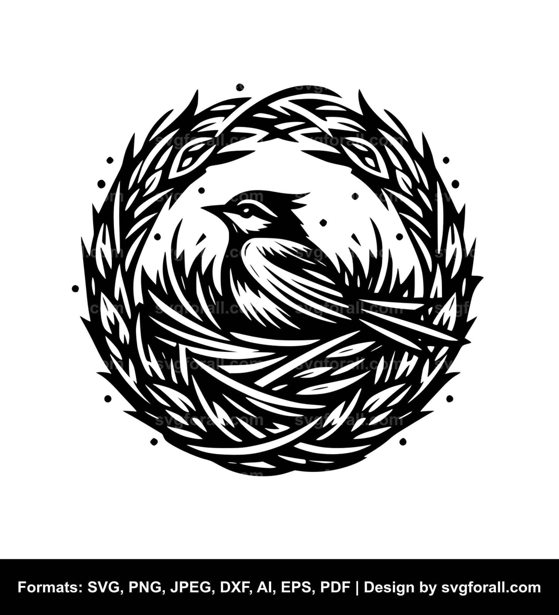 Bird Nest SVG File