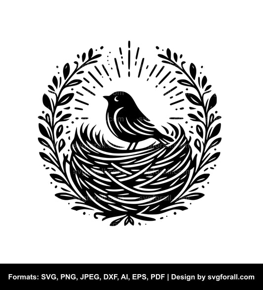 Bird Nest Vector SVG